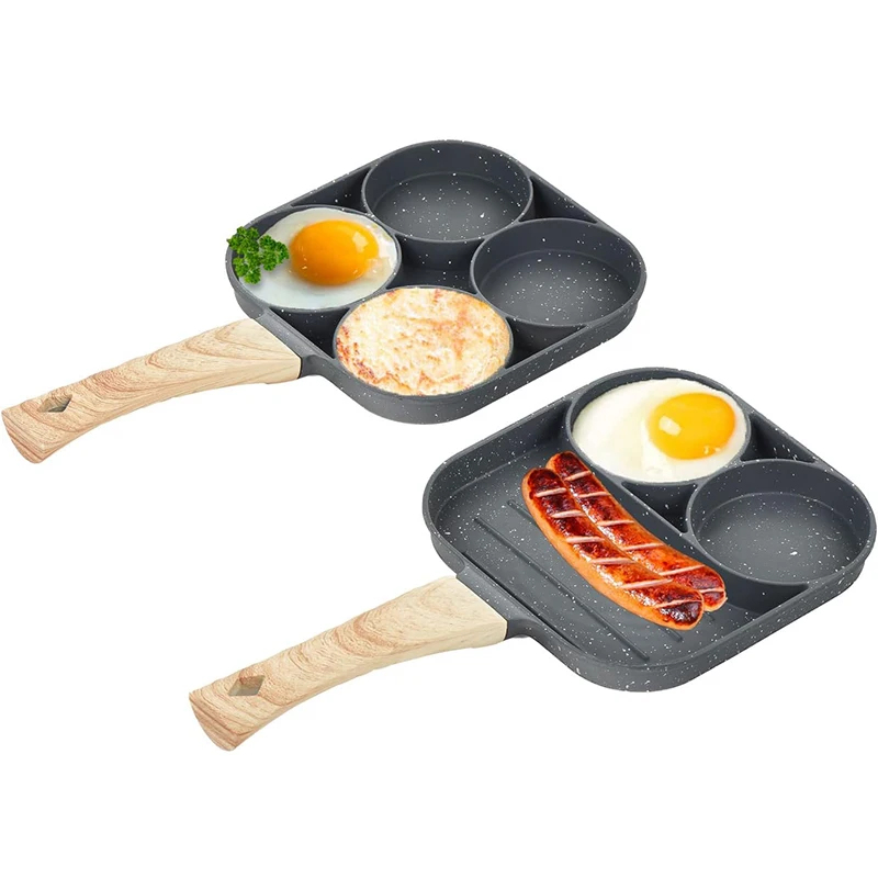 Mini Pancake Griddle - Wajan Penggorengan Telur Pancake 4 Cup,