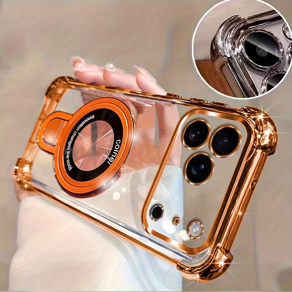 Taco Stand Holder - Casing Ponsel Mewah Transparan Berlapis untuk