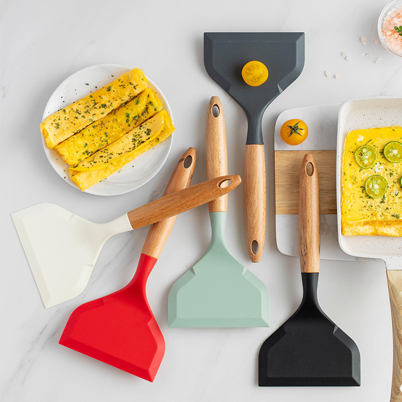 Okonomiyaki Spatula - Peralatan masak silikon aman untuk makanan