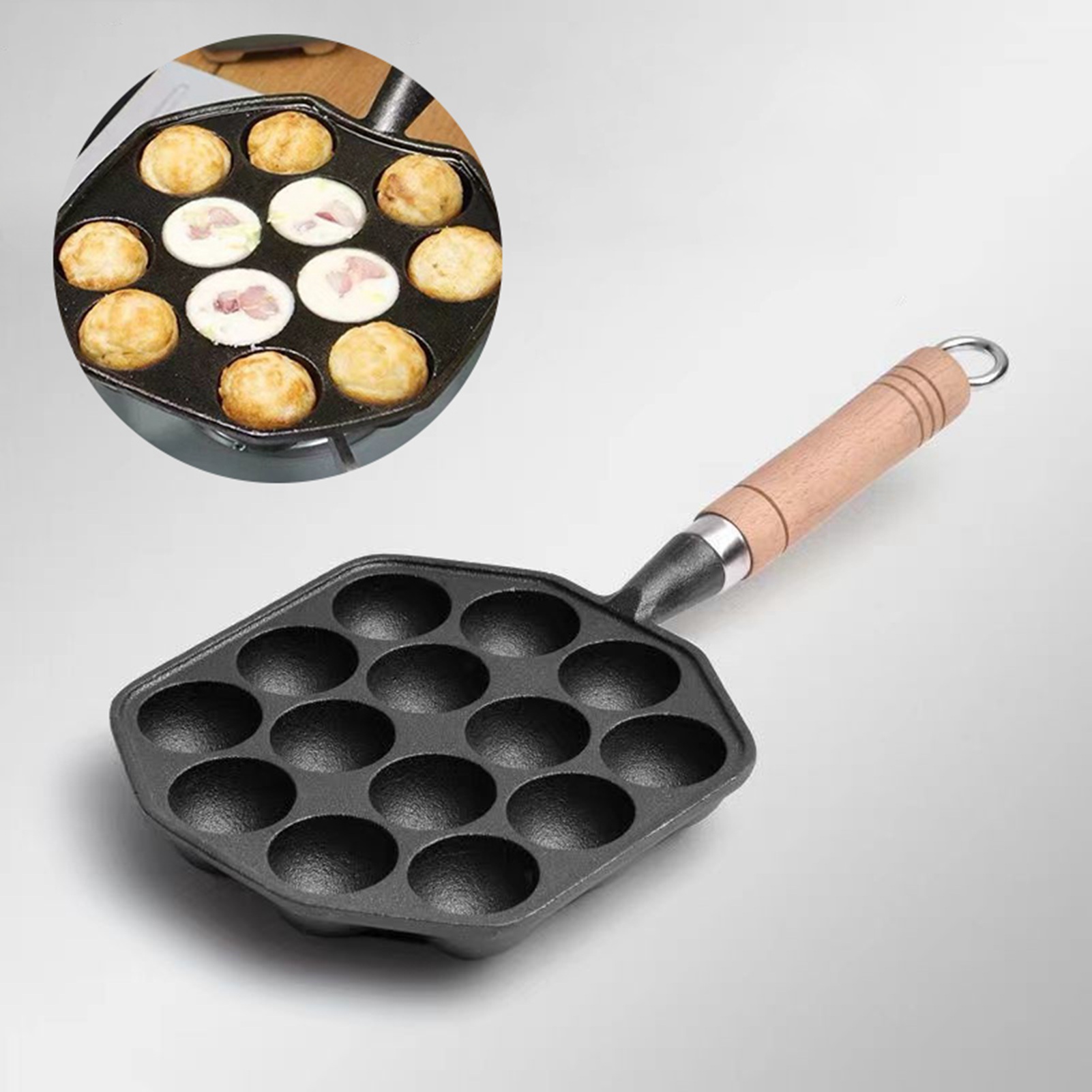 Panci Takoyaki 14 lubang besi  - Takoyaki Grill Plate ulasan dan harga